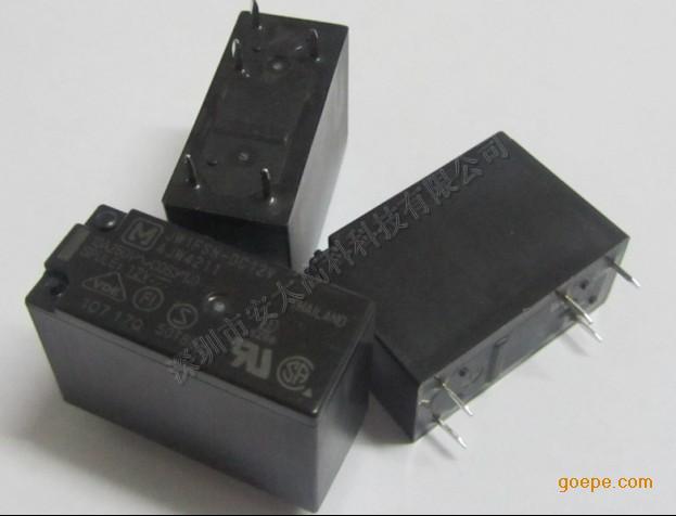 松下继电器JW1FSN-DC12V原装新货。长期特价现货供应,欢迎咨询. 产品说明:全新原装正品ROSH认证(环保) 品 牌:松下 类 型 :功率继电器 系 列 :JW系列 型 号 :JW1FSN-DC12V 外形尺寸(mm):28.6×12.8×20.0mm(L×W×H) 重 量 :13g 触点参数: 触点形式:1c(DPDT) 触点负载:5A/30VDC,5A/250VAC 阻 抗:≤50mΩ 额定电流:5A 电气寿命:≥10