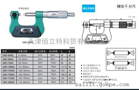 文章内容 >> 螺纹千分尺的测量难点和误差分析  螺纹千分尺使用方法问