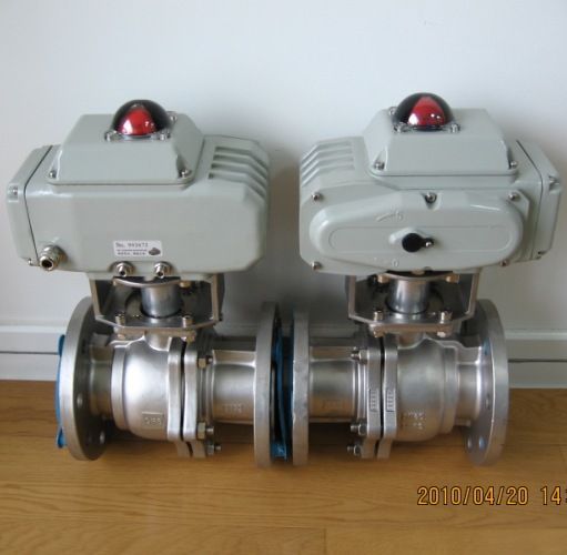 DN80三寸不锈钢电动法兰球阀-开关型电动球阀