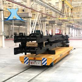 百特智能转运试验设备地轨车 运输管材车间平车 搬运电梯板地爬车定制