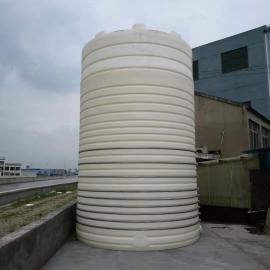 华社大型化工储罐耐酸碱废液桶滚塑塑料水箱抗氧化一次成型50T