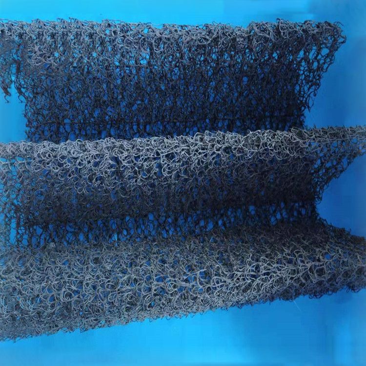 st pp黑色塑料生物挂膜多孔丝状网状填料 500*250