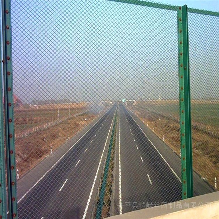 恺嵘高速公路桥梁防护网热镀锌浸塑绿色防抛网防落网防眩网
