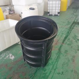华社定制滚塑中空塑料件双层保温箱大型鱼虾加工池运输桶1000L