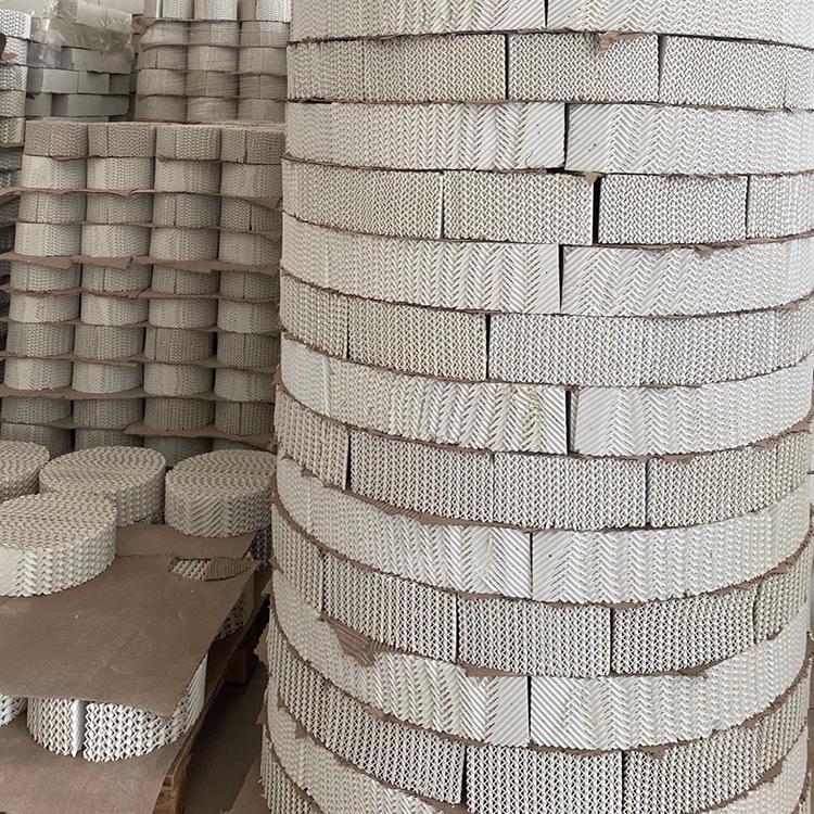 五峰山生产陶瓷规整波纹填料100-700y