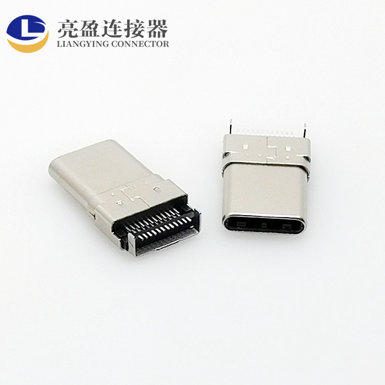 亮盈连接器USB连接器 TYPE-C公头 沉板L=15.5mm24p