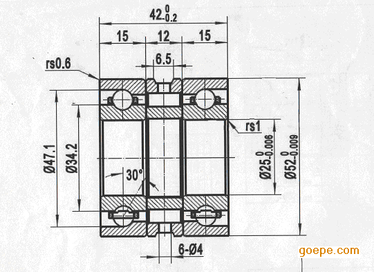 带隔环轴承"7205atyndbp5 kl12eca26"
