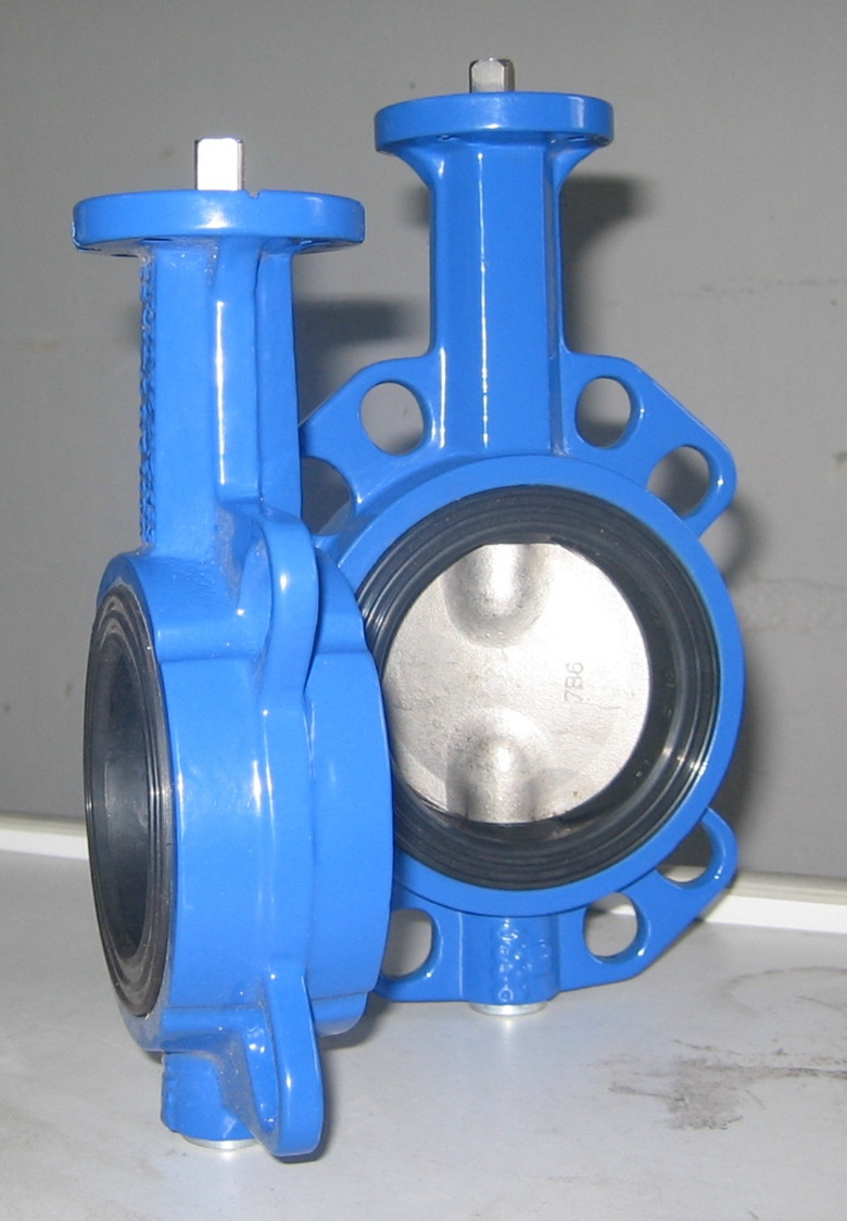 手柄对夹式蝶阀