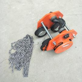 澳爾新起重手推手拉單軌小車(chē) 工字鋼防撞手拉跑車(chē)2噸6米