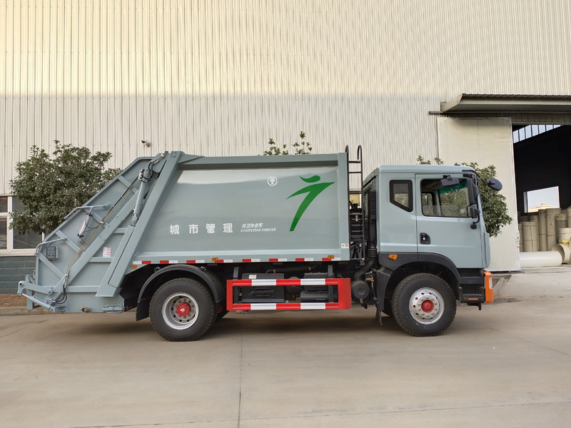 国六10方市政环卫压缩式垃圾车 后挂桶式压缩垃圾车