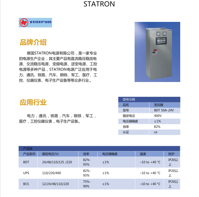 ԭװStatron BDT 50A-24V/ѹ ֱԴ