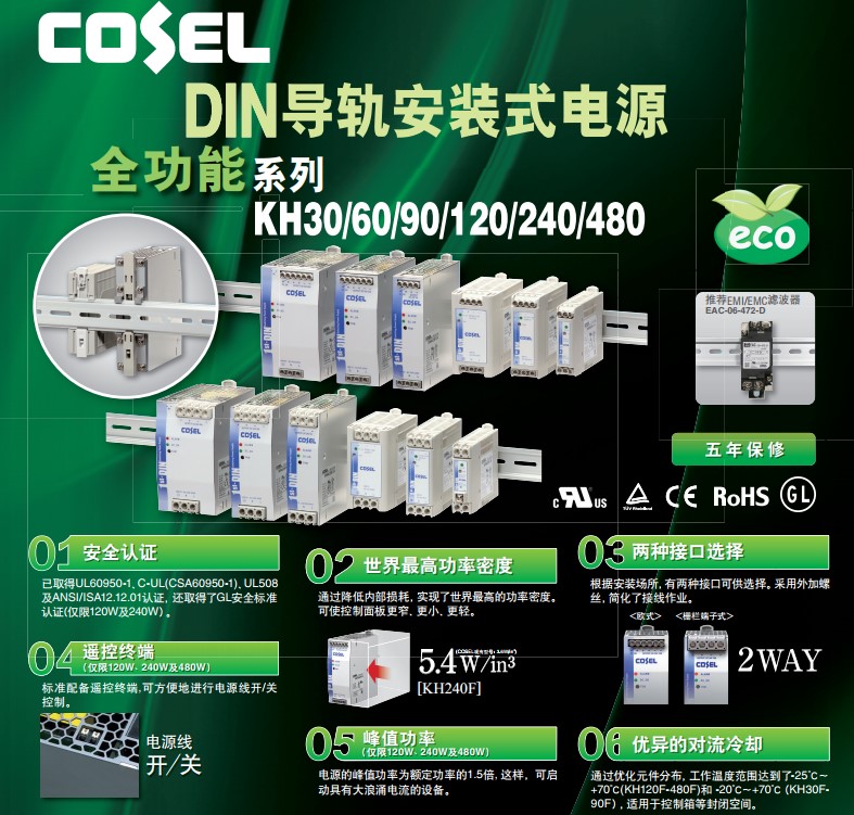 COSELKHEA120Fϵ120W DC24VDINװԴKHEA120F-24