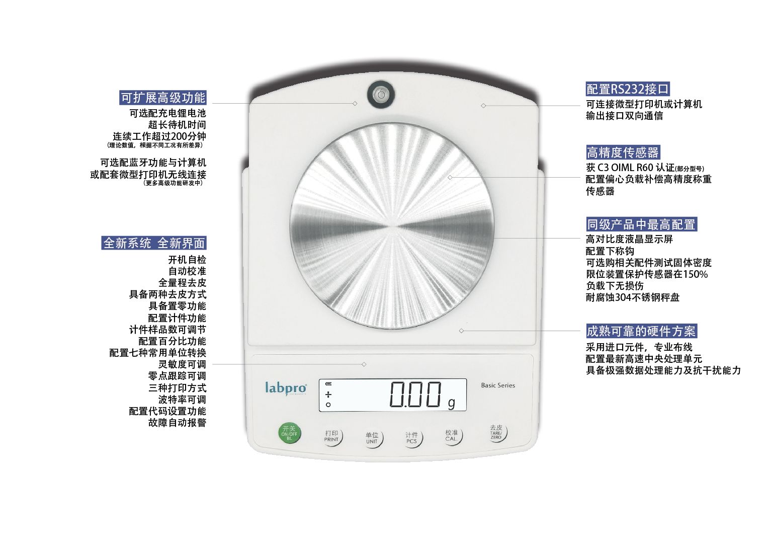 良平国产电子分析天平实验室B系列