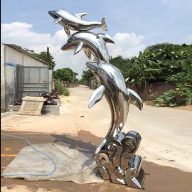 中雕园林雕塑不锈钢动物雕塑海豚雕塑定制