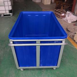 华社1500L 食品级塑料存储箱 海鲜运输方箱 1.5吨推布斗