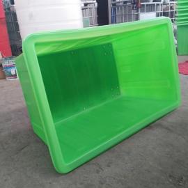 华社1600L布衣内胆乘布桶 食品级海鲜方箱 1.6吨方形塑料周转桶 
