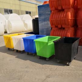 华社1800L布衣内胆推布车 方形PE塑料周转桶 1.8吨纺织桶