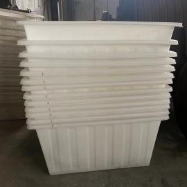 华社700L塑料食品级方箱 海鲜方桶 0.7吨 方形周转桶