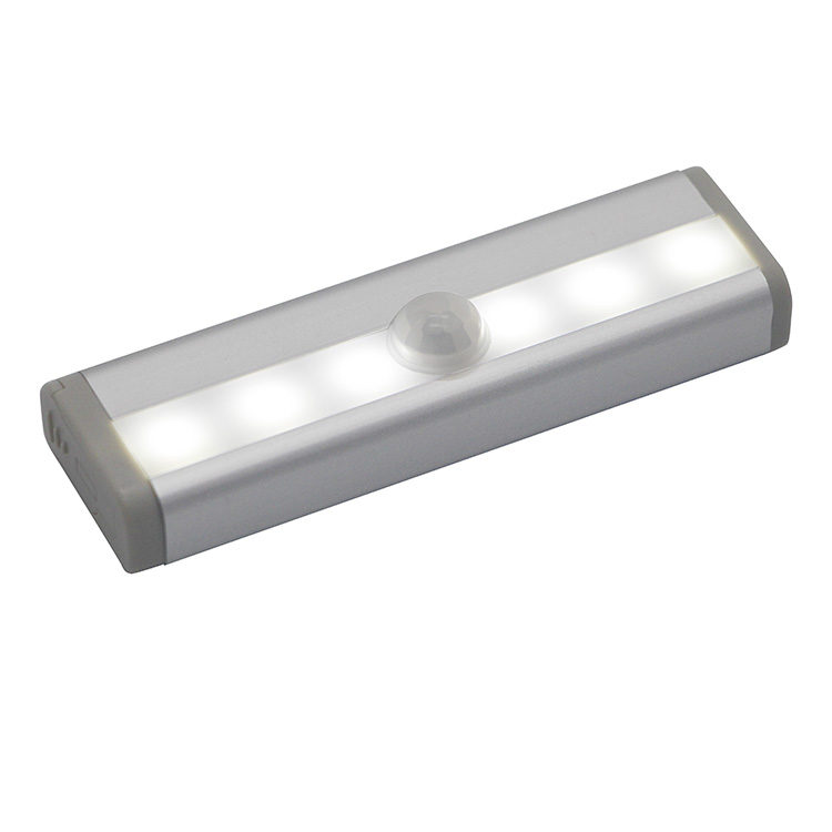 外贸热销6LED人体感应灯铝合金制ed衣柜灯楼梯