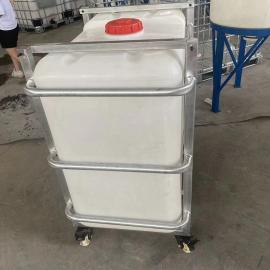 华社500L立式定制框架吨桶 IBC塑料集装桶 0.5吨化工溶剂桶