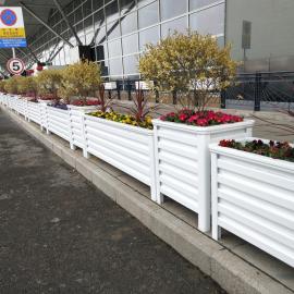 森格物仿木纹白色组合护栏铝合金花箱 定做道路景观绿化市政隔离栏花坛S-LHJ-001