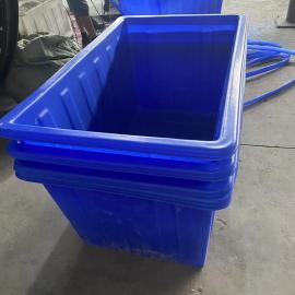 华社500L食品存储箱 PE塑料养殖海鲜方箱 0.5吨防腐发酵食品级方形桶