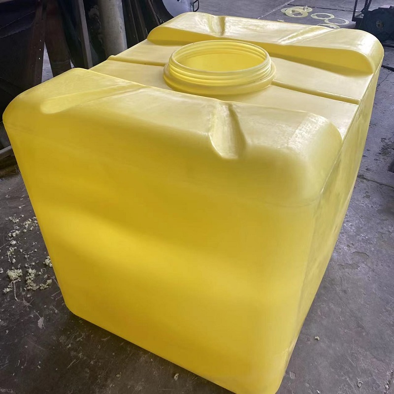 华社1吨黄色滚塑一体成型吨桶 pe塑料堆码桶 1000l防腐农业大水桶