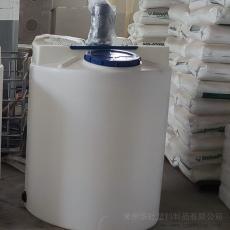 华社锥底水肥桶农业专用圆桶母液肥料发酵滚塑可配搅拌机异形500L