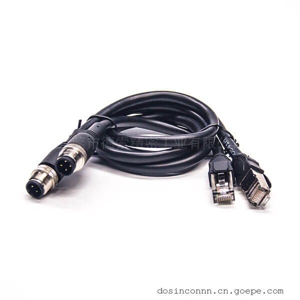 M12ע߲4оת8оתֱʽ1M˫M12תRJ45AWG22EB-400-2254