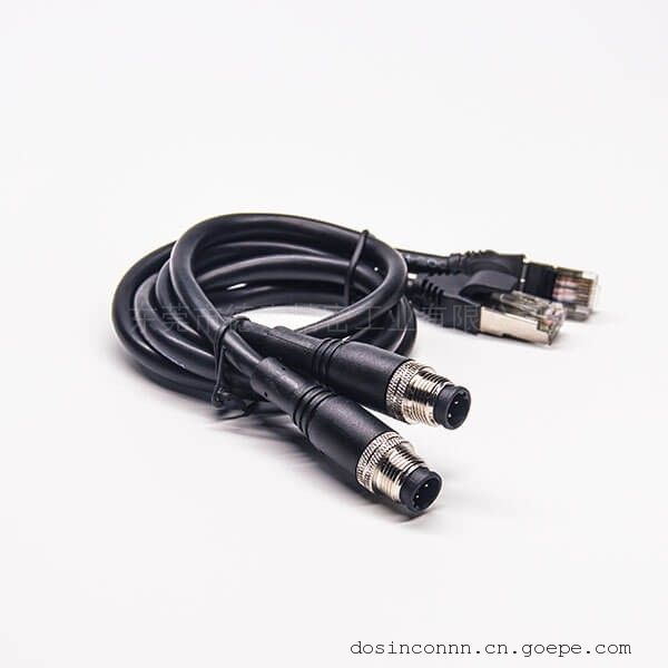 M12ע߲4оת8оתֱʽ1M˫M12תRJ45AWG22EB-400-2254