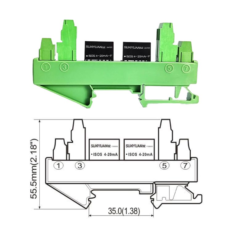 ˳ԴDIN2ϵ  źŸ4-20MA/0-5v/0-10V