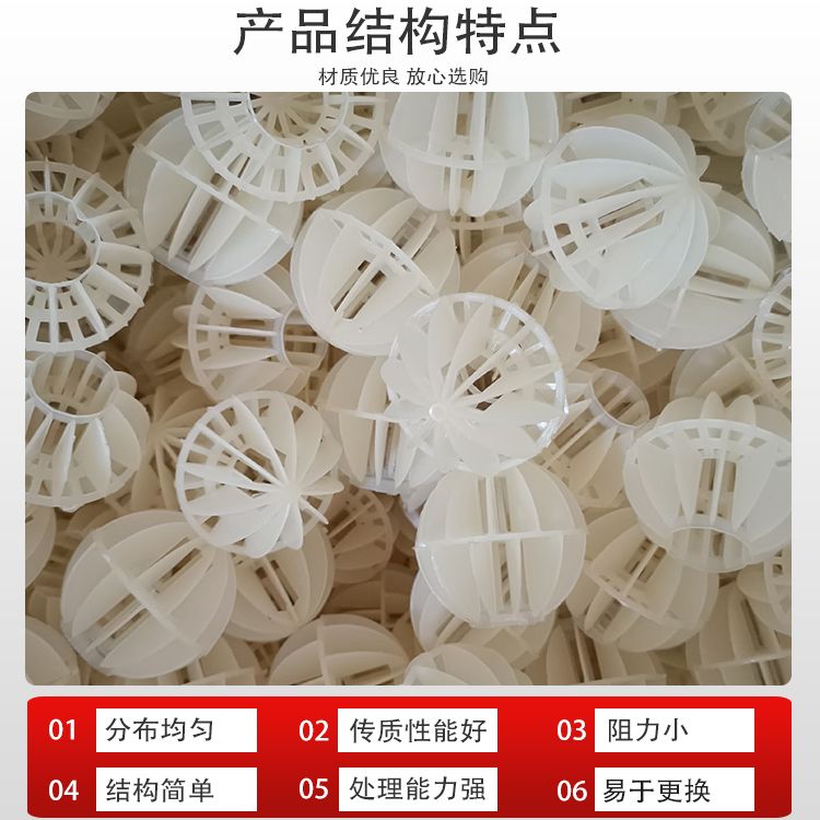 科隆填料环保PVDF材质多面空心球—— 高效、耐用、创新的选择DN50