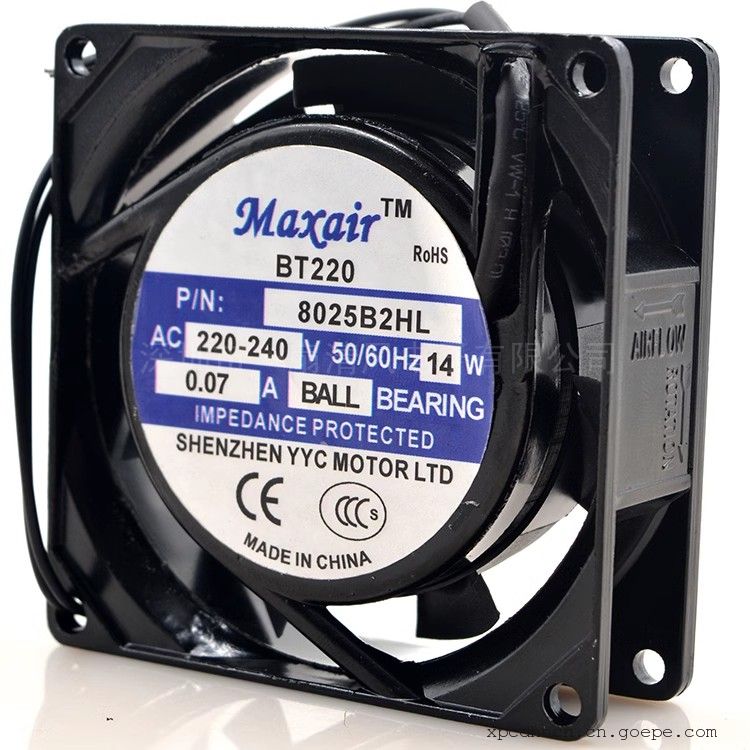 Maxair8025B2HL BT220 8cm 220v 14w 8025   