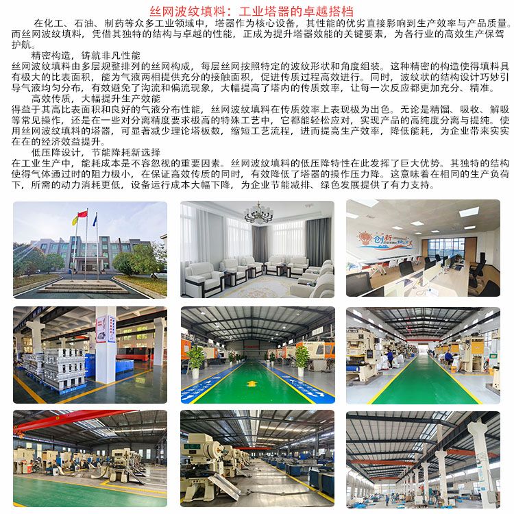 科隆填料丝网规整波纹 工业塔器的搭档 高效传质，大幅提升生产效能BX500/CY00/DZ1000