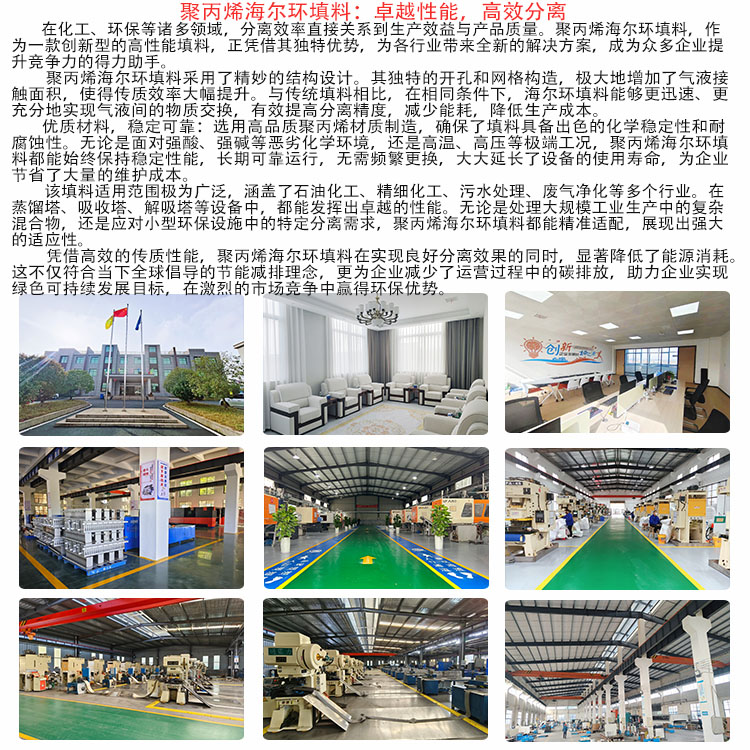 PP聚丙烯材质海尔环 污水处理、废气净化吸收塔DN50/DN76