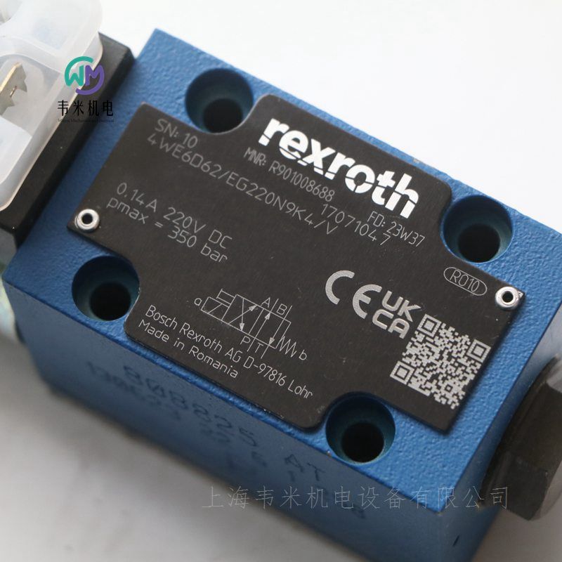 REXROTH电磁阀原装正品4WE6D62/EG220N9K4/V