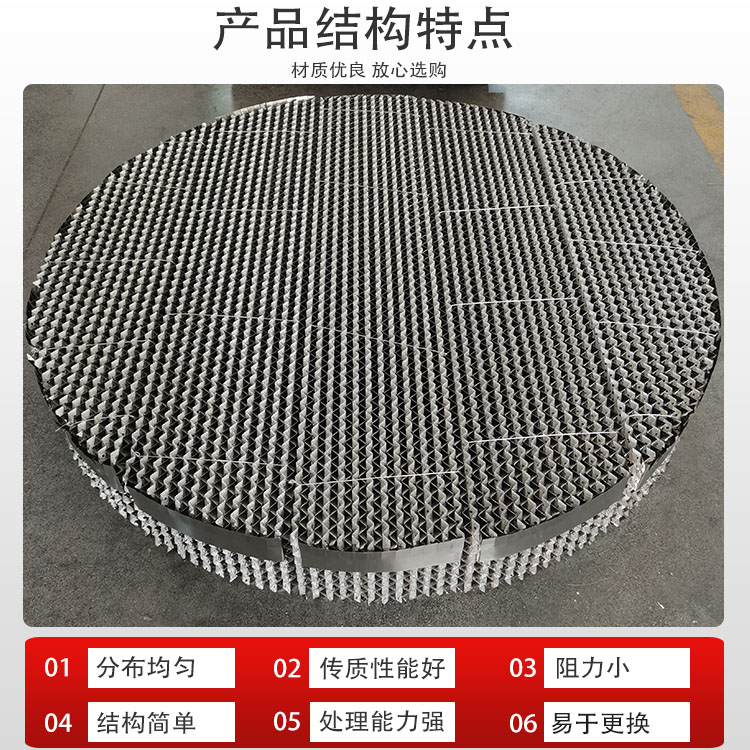 科隆填料金属孔板波纹在抗生素类制药行业的应用 分离效果提升350Y