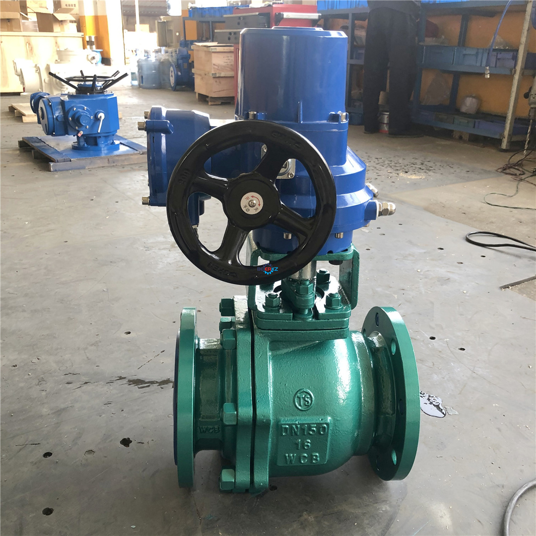 BERREQ941F46智能开关防爆电动法兰衬氟球阀Q941F46-16C DN80