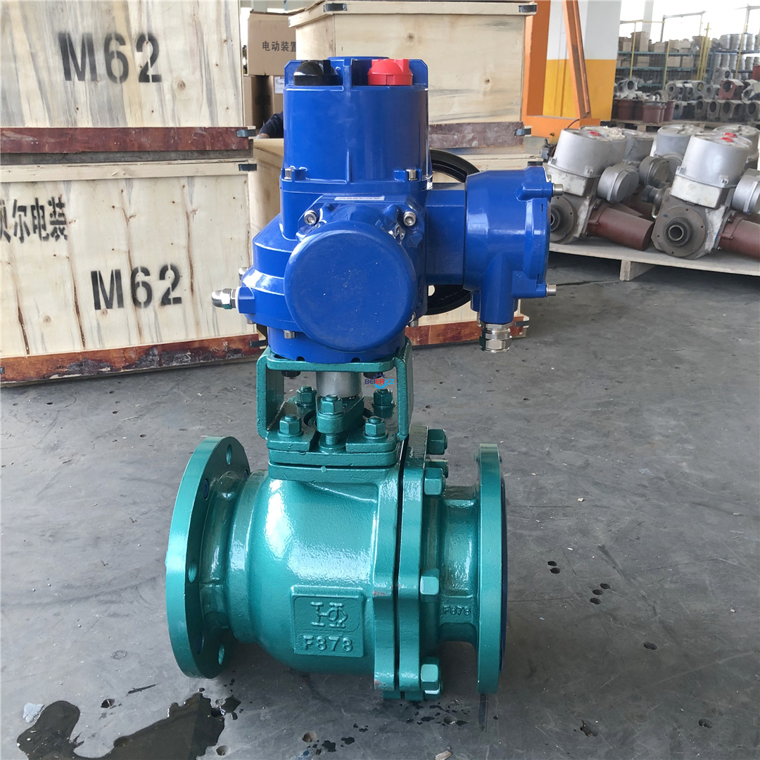 BERREQ941F46智能开关防爆电动法兰衬氟球阀Q941F46-16C DN80