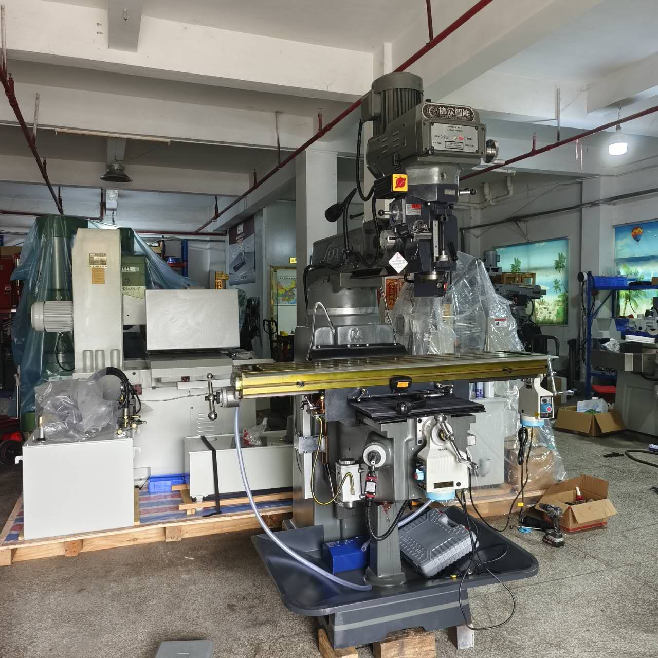 协众炮塔铣床 滚珠丝杆电动升降 两个走刀器 加工必备锣床XZ-5S