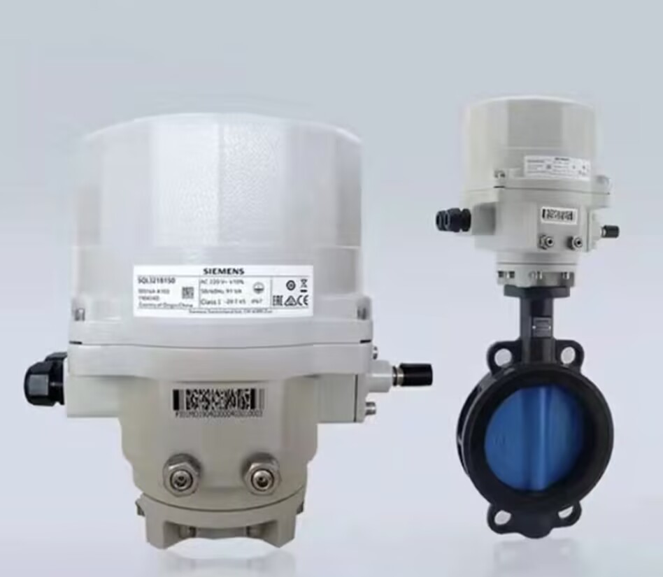 西门子电动对夹法兰蝶阀比例角行程阀门VKF42.100+SQL3261B50