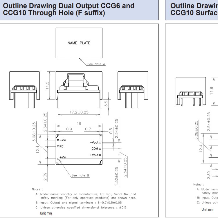 TDK-LAMBDA线路板安装电源CCG10-24-03SF CCG10-24-05SF CCG10-24-12SF CCG10-24-15SF