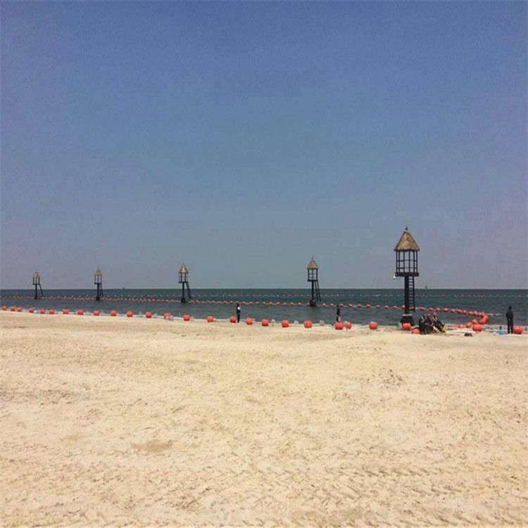 沙滩浴场区域围栏防鲨网浮体 深水水域围隔警示浮筒