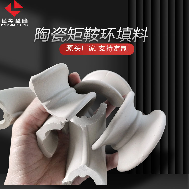 科隆填料陶瓷矩鞍环应用化工废气处理项目提高产能 通量大压降低50mm