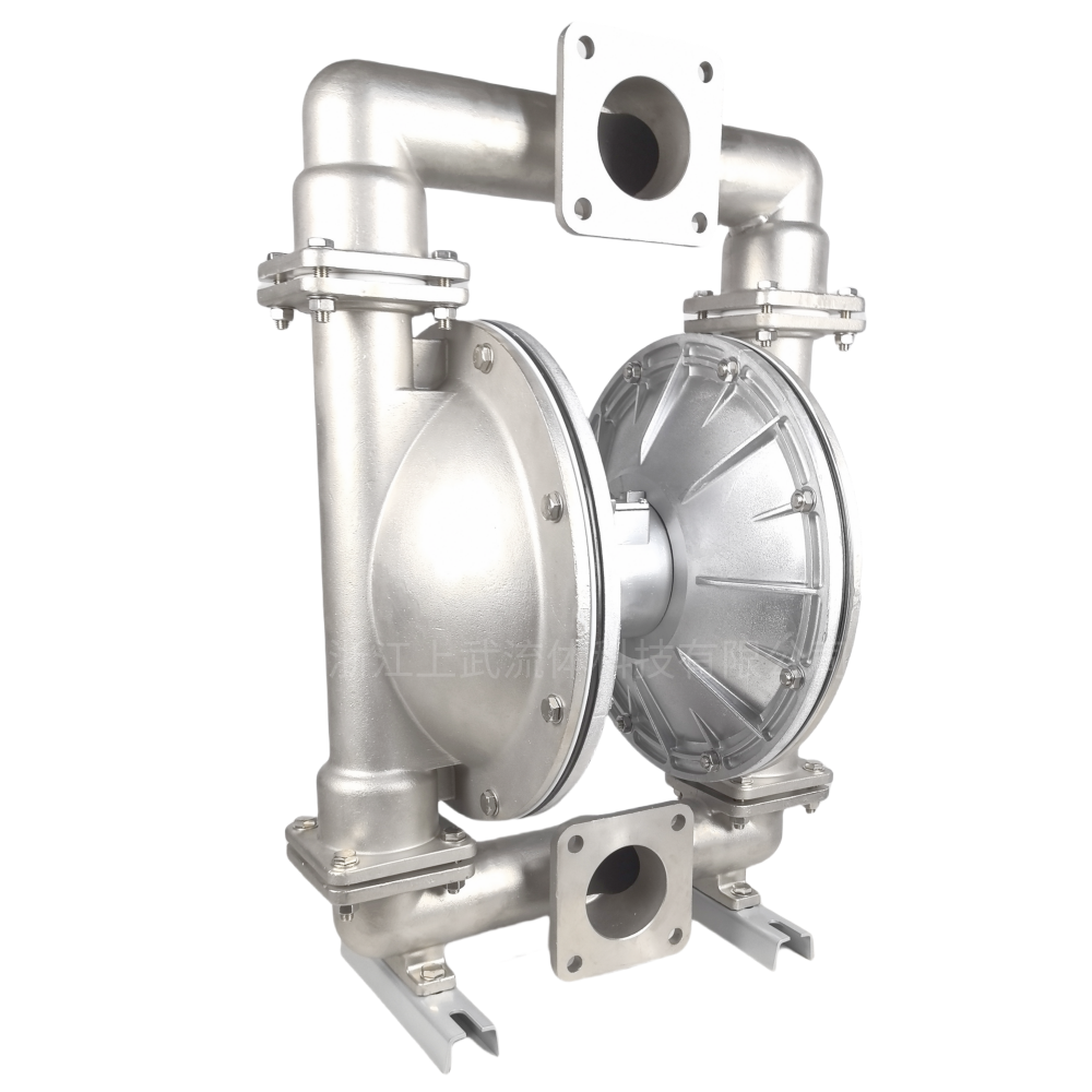 Shangwu Fluid Stainless steel pneumatic diaphragm pump for corrosion-resistant sewage transportation QBY-100P 