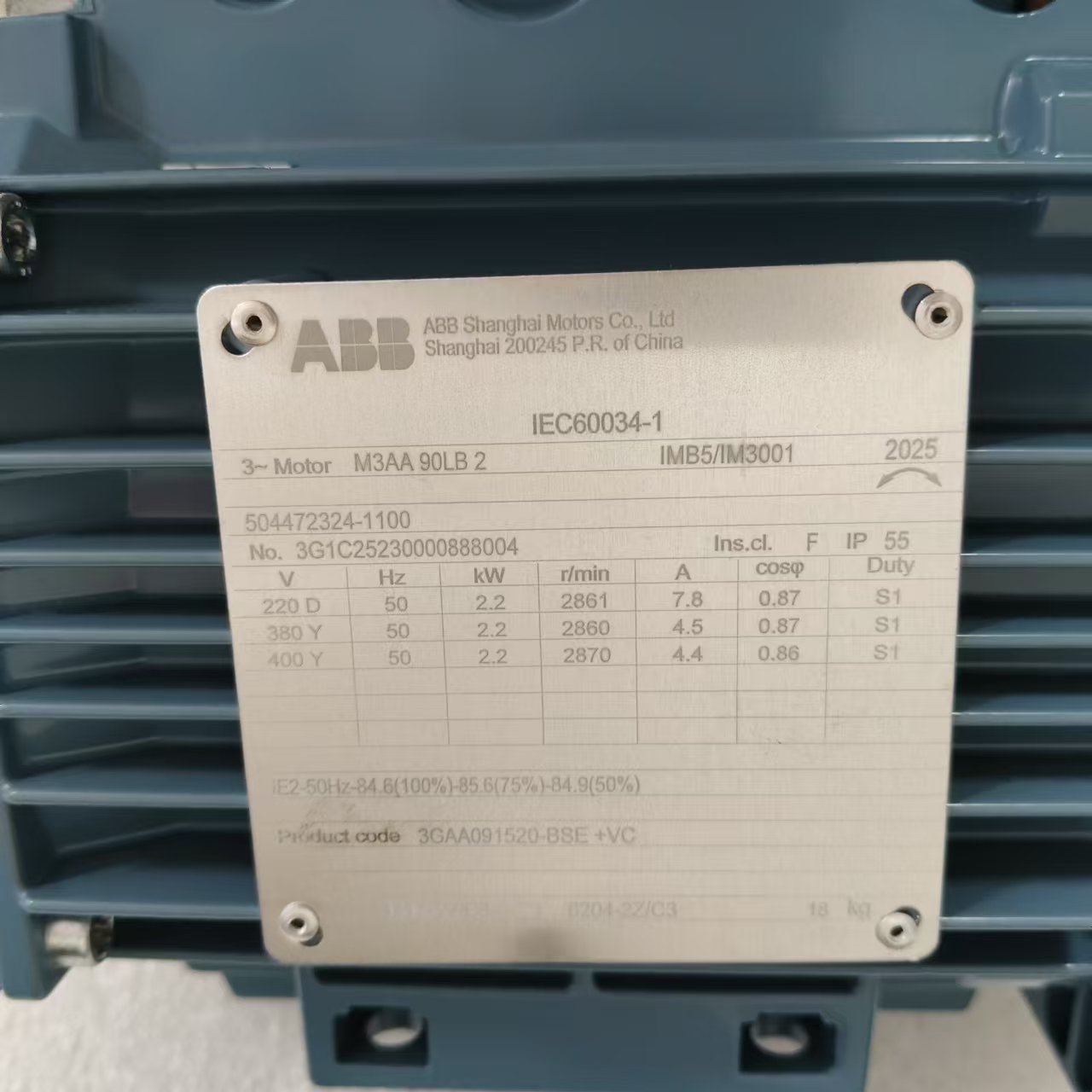 ABBѹ 첽ҵIEC 60034-1 MAA 90LC 2