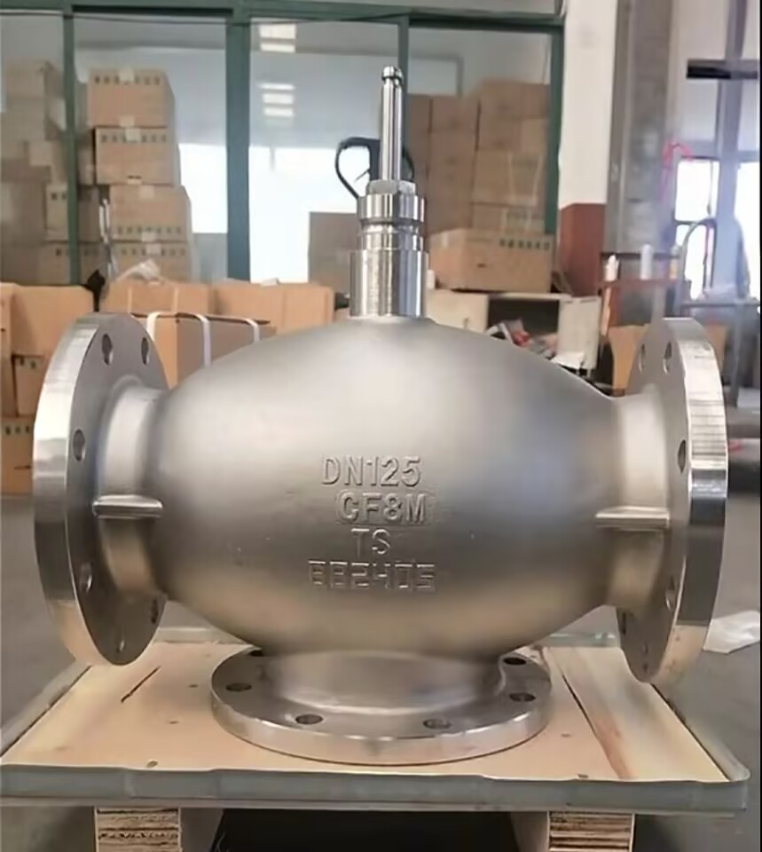 百通VXC61.125三通 316L不锈钢电动调节阀 控制流量阀