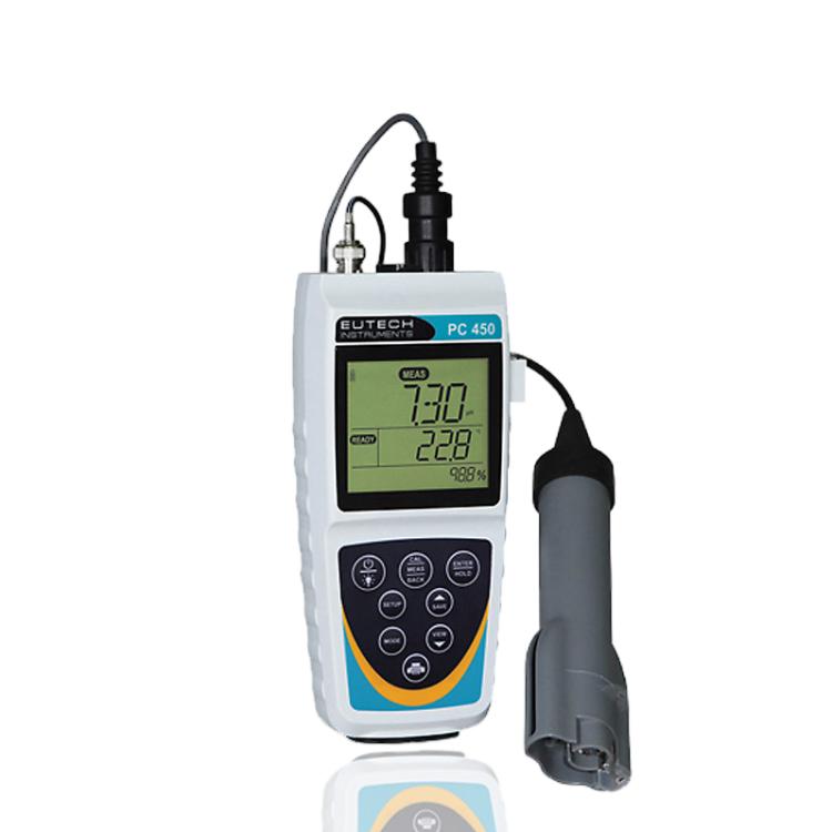美国赛默飞Eutech优特PC450便携式pH/ORP/电导率/总固体溶解度/盐度/温度测量仪