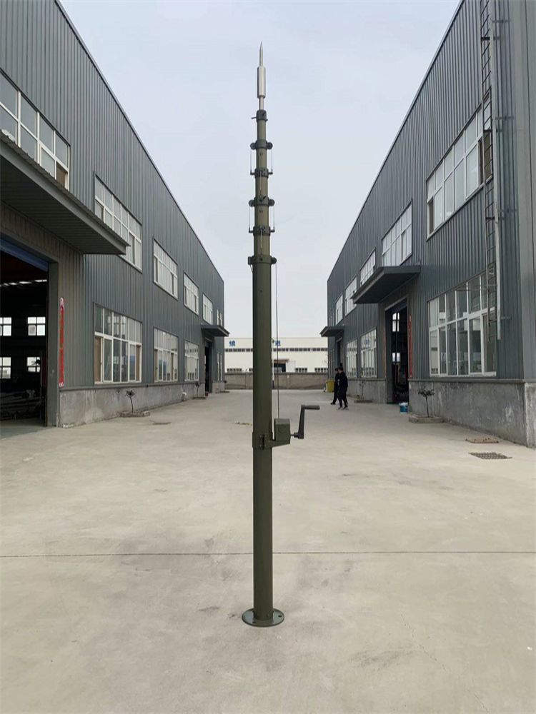 邦信10米电动方管防转支杆 30秒快速升降自动伸缩桅杆 液压升降杆BX