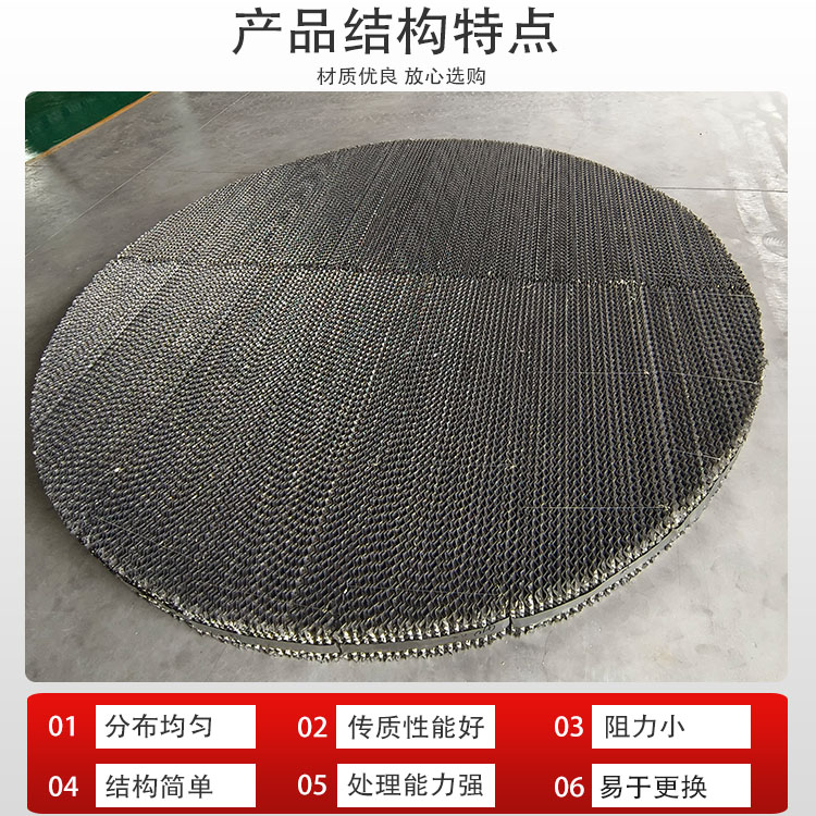 科隆填料304/316L不锈钢孔板规整波纹 工业塔器核心组件 源头工厂350Y
